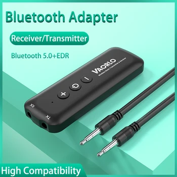4İN1 Bluetooth Ses Alıcısı Verici V5. 0 Kablosuz Ses Dongle 3.5 mm Jack Aux USB Adaptörü İçin Mic İle TV Kulaklık PC Araba