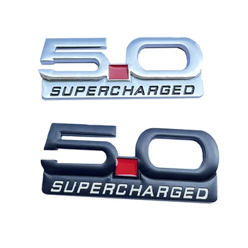 Araba Metal 5.0 Supercharged Logo Trunk Rozeti Amblemi Çıkartmaları Sticker Ford Mustang GT Shelby 350 500 2020 2021 2022 Aksesuarları