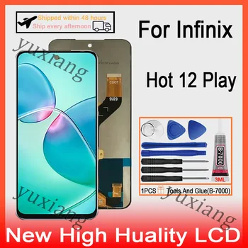 Orijinal LCD Infinix Sıcak 12 Oyun X6816 X6816C LCD Ekran takımı Değiştirme