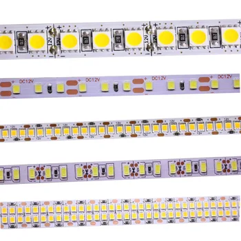 SMD 2835 5630 5050 60/120/240/480 LEDs / m RGB LED şerit 5 M 300/600/1200/2400 LEDs/m DC12V 24 V W RGB LED ışık şeritleri esnek bant