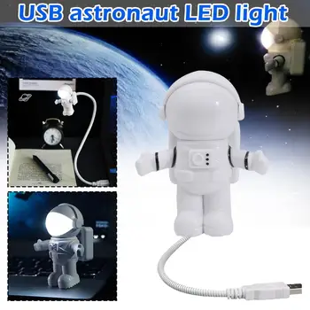 Taşınabilir USB Powered Gece Lambası Astronot Şekli masa okuma lambası DC 5V led ışık Bilgisayar Dizüstü PC İçin Aydınlatma Alanı Lo B4T1