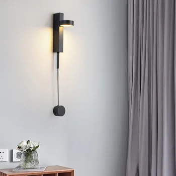 Modern açı duvar lambaları İskandinav Minimalist led duvar aplik yatak odası oturma odası aydınlatma armatürleri başucu lambası banyo aynası ışıkları