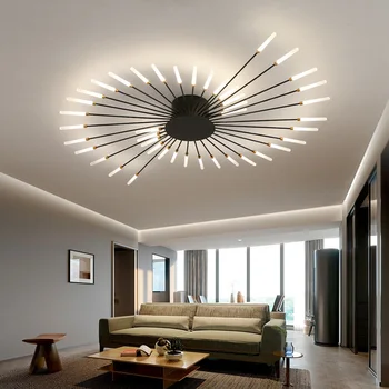 Yeni Modern Oturma Odası Havai Fişek Tarzı Tavan Avize Far Basit Otel Lobisinde yatak odası lambası LED Aydınlatma