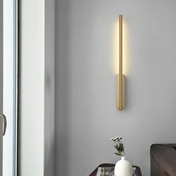 Biewalk Modern Basit Çizgiler Altın Duvar Lambası Oturma Odası Yatak Odası Koridor Başucu Arka Plan Dekorasyon İç Lüks LED Lamba