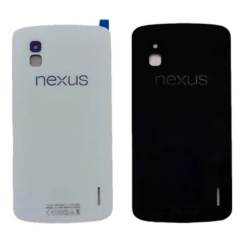 LG Google Nexus 4 için E960 Cam Pil Kapağı Lens Arka Konut Case Arka Konut Lens + Logo