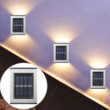 Güneş LED su geçirmez açık alan aydınlatması duvar ışıkları Bahçe Dekorasyon balkon Avlu Ev Lambaları Adım Güneş LED dış duvar Lambası