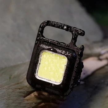 Mini COB ışıklı anahtarlık Taşınabilir cep lambası 4 Modları Aydınlatma Su Geçirmez USB şarj edilebilir çalışma lambası Kamp Lambası Tirbuşon