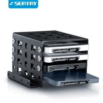 Yeni Seatay 4-Bay 3.5 İnç 2.5 İnç Sabit Disk Adaptörü Braketi Mobil Tutucu SolidState Genişleme Dahili sabit disk Çerçeve