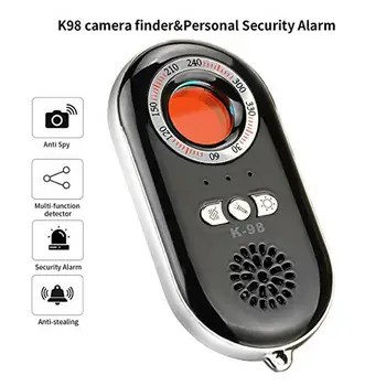 K98 Anti-Casus Kamera Gizli RF Sinyal Hata Dedektörü Mini kablosuz kamera Radyo Dalgası Sinyal GSM Cihaz Bulucu Lazer Dedektörü (Siyah)