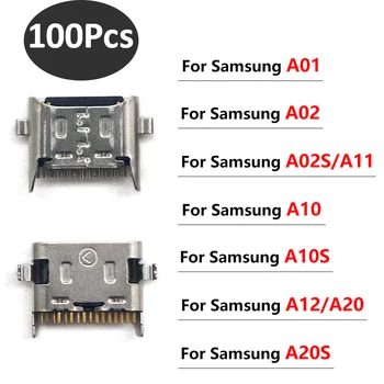 100 Adet, USB Konektörü Şarj Portu Samsung A01 A02 A02S A11 A10 A10S A12 A20 A20S A21S A30S A50S A31 A32 A51S A52 A70S A80