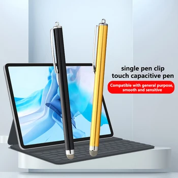Evrensel dokunmatik ekran kalemi Cep Telefonu Stylus 9.0 kapasitif kalem İçin Klip İle tablet telefon Akıllı Aksesuarlar