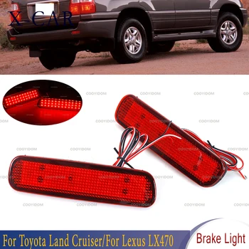 X-CAR Araba LED Arka Tampon reflektör ışıkları Uyarı ışığı Fren Lambası Kuyruk Fener Toyota Land Cruiser 100 İçin / Lexus LX470