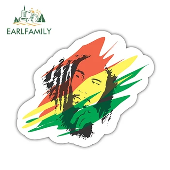 EARLFAMILY 13cm x 11cm BOB MARLEY Sticker Çıkartması Jamaika Reggae Vinil Tampon Duvar Vinil Çıkartması Su Geçirmez Aksesuarları