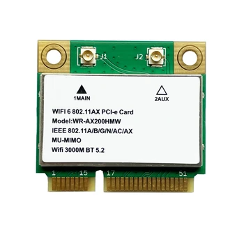 AX200HMW AX200 2974M WIFI6 Modülü Çift Bant MİNİ PCIE 802.11 Ax 160Mhz Kablosuz Ağ Kartı WİFİ Kartı Laptop İçin Win10