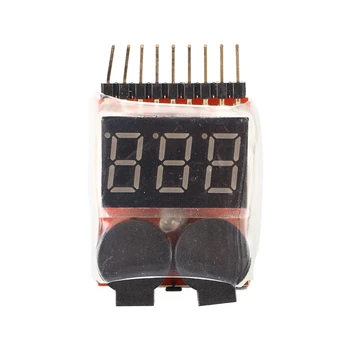 1S-8S Lipo Pil Düşük voltmetre Test VOLTMETRE test monitörü Sesli alarm göstergesi Alarm Sistemi Kitleri için lipo pil