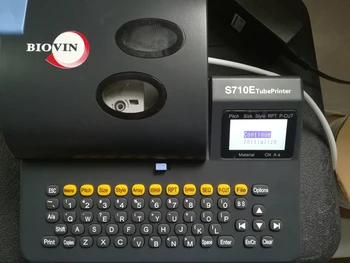 Tüp Yazıcı S710E Vermek 2 Adet Mürekkep şerit Mürekkep yazıcı şeridi Kablo KIMLIĞI Yazıcı Elektronik Yazı Makinesi yüksük baskı makinesi