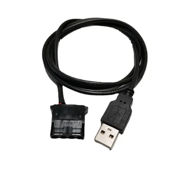 IDE Molex USB A Erkek Dönüştürücü 5V güç kablo kordonu Dizüstü Yönlendirici Soğutma Fanı Siyah 1M