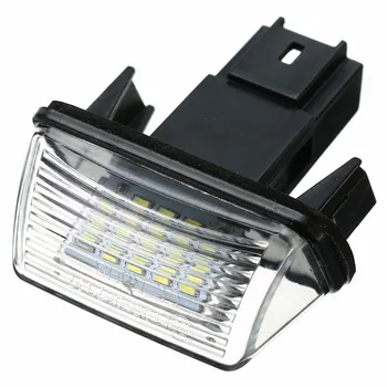 12V LED Numarası Plaka İşık Lambası İçin Peugeot 206 207 306 307 406 407 Citroen İçin C3 C4 C5 araba lisansı Plaka İşık
