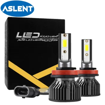 2 adet 48W 10000LM H4 H7 LED Araba kafa lambası ampulleri H11 9006 HB4 9005 HB3 H8 H9 H1 Mini Far Kiti için Yüksek / İşın Ampul sis Lambası