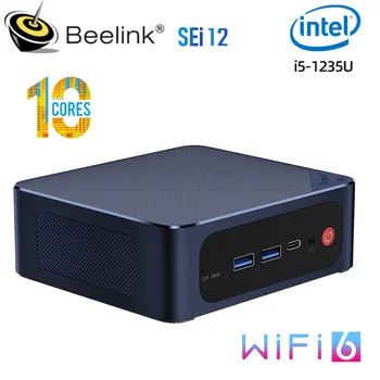 Beelink SEı 12 Intel 12th i5 1235U 10 çekirdek lrıs Xe Grafik 16G DDR4 3200MHz 500G SSD Wıfı6 SEı 11 İ5-11320H Masaüstü Bilgisayar