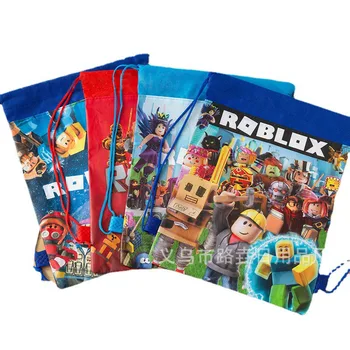 Çanta Roblox İpli Cep Oyun Karakteri Desen Yeniden Kullanılabilir saklama çantası Depolama Paketi Bir hediye çantası Parti Süslemeleri için