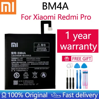 Xiao mi 100 % Orijinal Telefon Pil 4050mAh BM4A Telefonu Piller İçin Xiaomi Hongmi Redmi Pro RedmiPro Telefonu Yedek Batteria