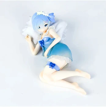 19cm Anime dünyada yaşam başlangıç sıfır Şekil Öğleden Sonra çay partisi Uyku pozisyonu Rem PVC aksiyon figürü oyuncakları çocuk hediye