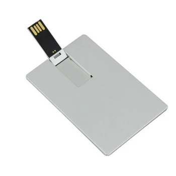 Promosyon Metal özel lazer baskı süper ince kredi kartı usb flash sürücü USB Kartı 1g 2g 4g 8g 16g DIY Logo Alüminyum